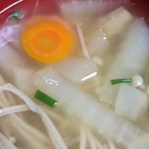 お味噌汁～白葱・えのき・白菜～